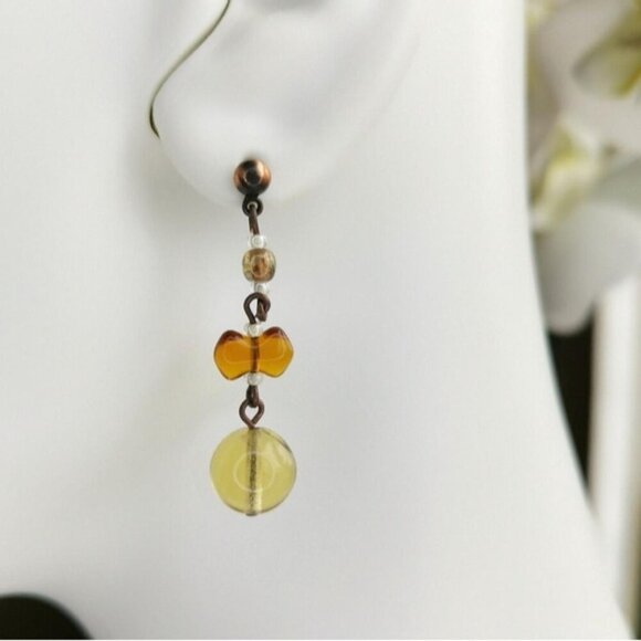 Vintage Czech handmade beaded necklace earrings set - Picture 3 of 8